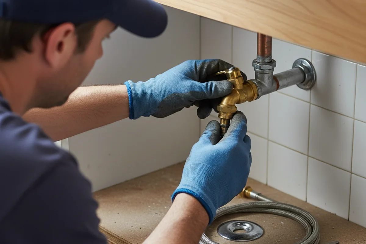 Shutoff valve and fitting work during Repiping in Burnett